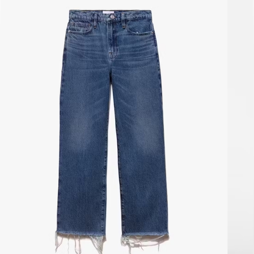 Frame Le Jane Crop Caramia Jeans Straight Cropped Ankle Size 27